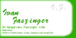ivan faszinger business card